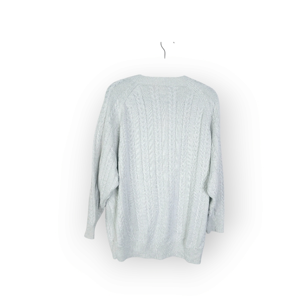 Athleta Crossroads Crew Sweater silver metallic size 1x - Picture 3 of 8